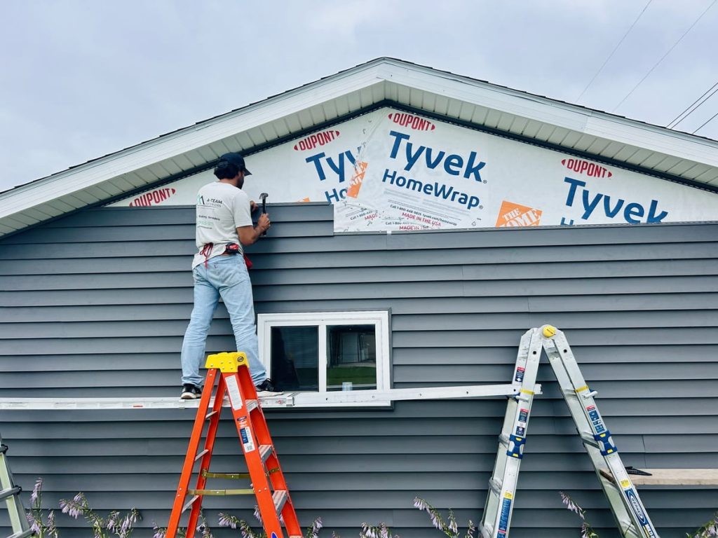New siding installation on a home in Breckenridge, MN